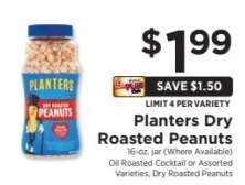 Planters Dry Roasted Peanuts