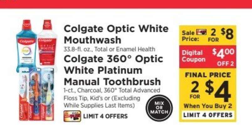 Colgate Optic White Mouthwash / Colgate 360° Optic White Platinum Manual Toothbrush