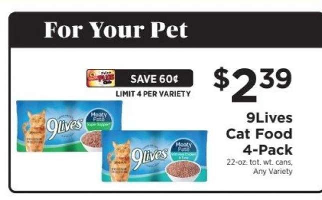 9Lives Cat Food 4-Pack