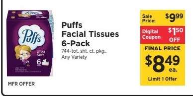Puffs Facial Tissues 6-Pack