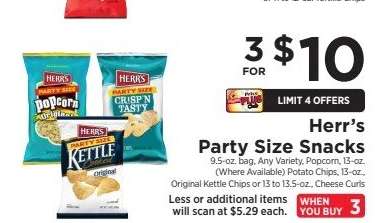 Herr's Party Size Snacks