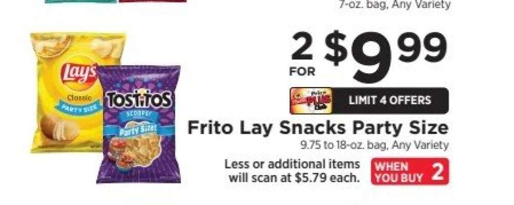 Frito Lay Snacks Party Size