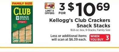 Kellogg's Club Crackers Snack Stacks