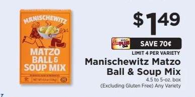 Manischewitz Matzo Ball & Soup Mix