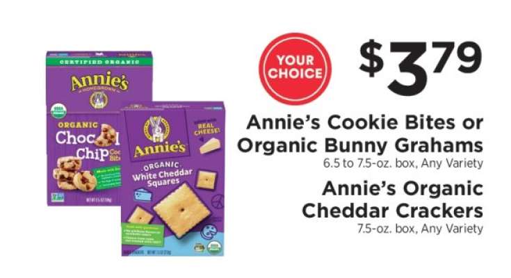 Annie’s Cookie Bites or Organic Bunny Grahams / Annie’s Organic Cheddar Crackers