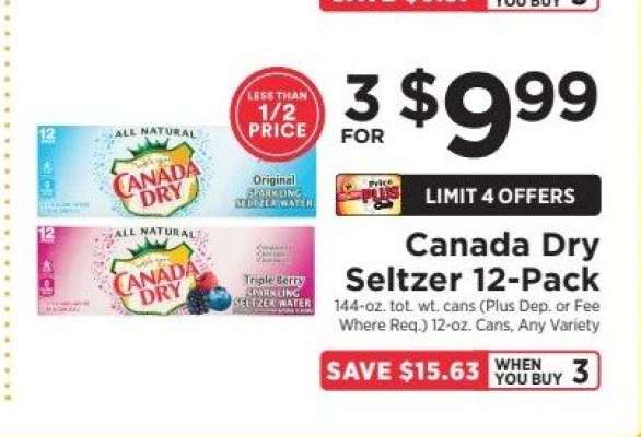 Canada Dry Seltzer 12-Pack