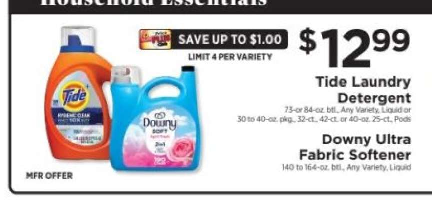 Tide Laundry Detergent & Downy Ultra Fabric Softener