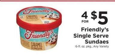 Friendly's Single Serve Sundaes