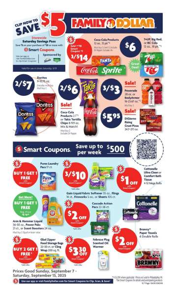 Family Dollar Flyer - 09/07/2025 - 09/13/2025.