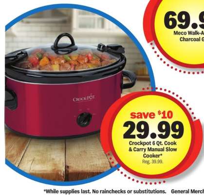 Crockpot 6 Qt. Cook & Carry Manual Slow Cooker*