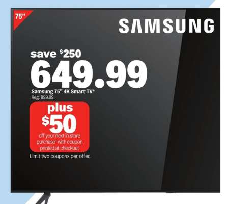 Samsung 75" 4K Smart TV