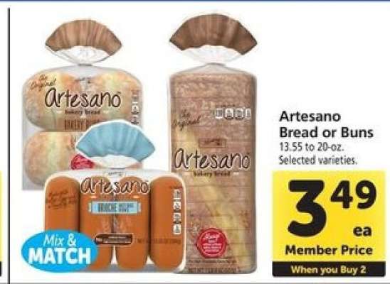 Artesano Bread or Buns