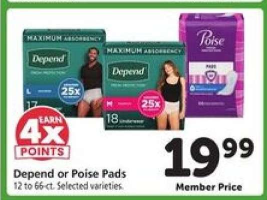Depend or Poise Pads