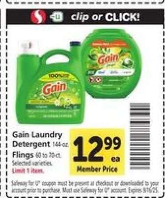 Gain Laundry Detergent