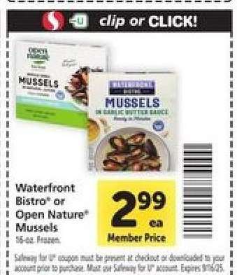 Waterfront Bistro or Open Nature Mussels