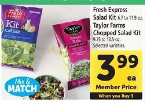 Fresh Express Salad Kit & Taylor Farms Chopped Salad Kit