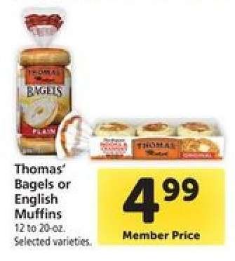 Thomas' Bagels or English Muffins