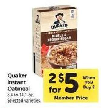 Quaker Instant Oatmeal