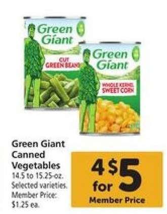 Green Giant Canned Vegetables