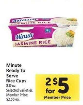Minute Ready To Serve Rice Cups
