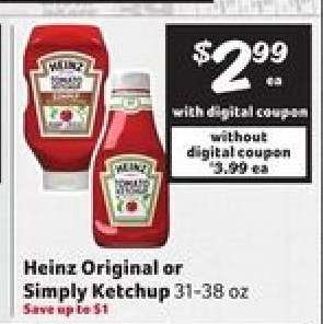 Heinz Original or Simply Ketchup