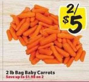 2 lb Bag Baby Carrots