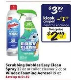 Scrubbing Bubbles Easy Clean Spray or Windex Foaming Aerosol