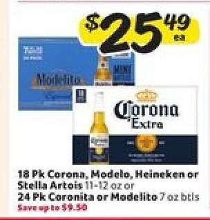 Corona, Modelo, Heineken or Stella Artois