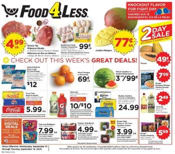 Food 4 Less Flyer - 09/10/2025 - 09/16/2025.