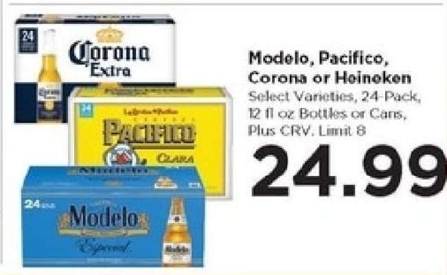 Modelo, Pacifico, Corona or Heineken