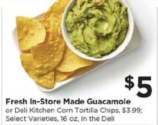 Fresh In-Store Made Guacamole or Deli Kitchen Corn Tortilla Chips