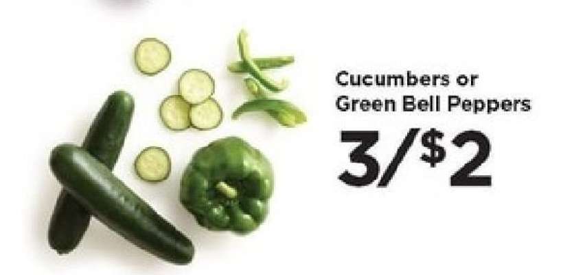 Cucumbers or Green Bell Peppers