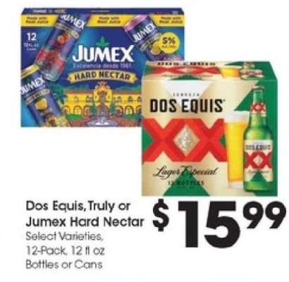 Dos Equis, Truly or Jumex Hard Nectar