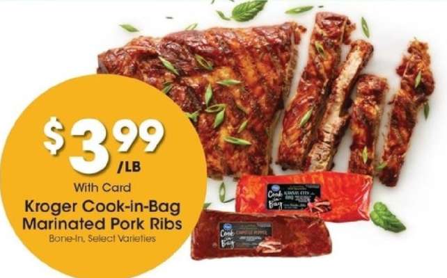 Kroger Cook-In-Bag Marinated Pork Ribs