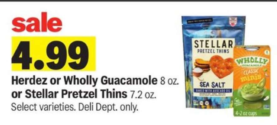 Herdez or Wholly Guacamole or Stellar Pretzel Thins