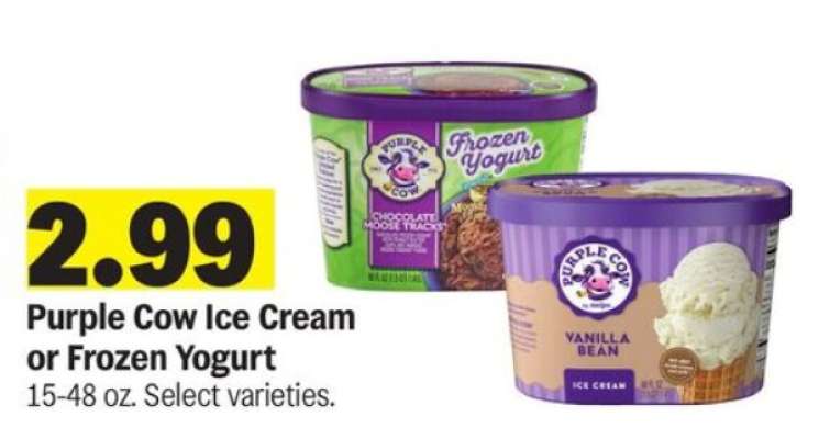 Purple Cow Ice Cream or Frozen Yogurt