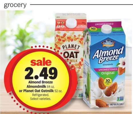 Almond Breeze Almondmilk or Planet Oat Oatmilk