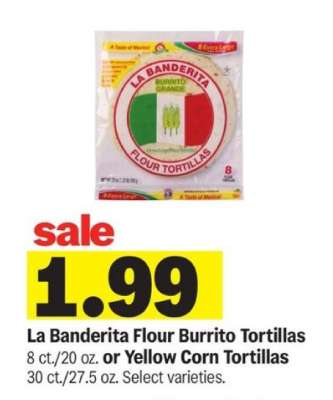 La Banderita Flour Burrito Tortillas