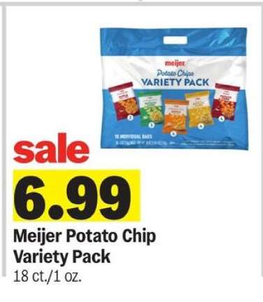 Meijer Potato Chip Variety Pack