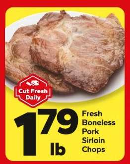 Fresh Boneless Pork Sirloin Chops