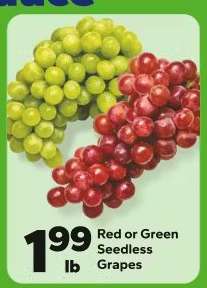 Red or Green Seedless Grapes