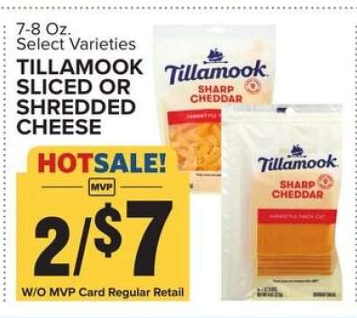 Tillamook Sliced or Shredded Cheese
