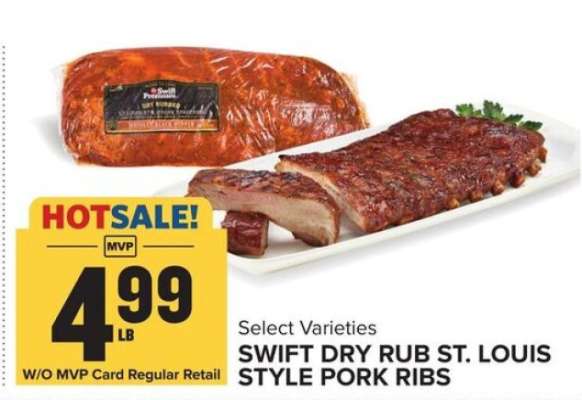 Swift Dry Rub St. Louis Style Pork Ribs