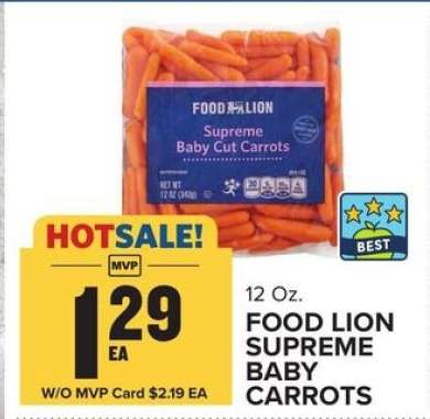 FOOD LION SUPREME BABY CARROTS