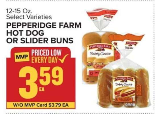 Pepperidge Farm Hot Dog or Slider Buns