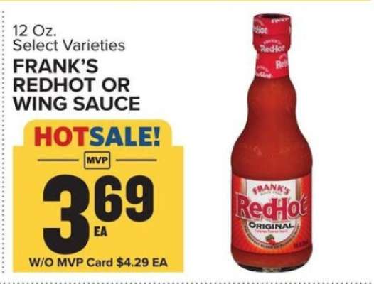 Frank's RedHot or Wing Sauce