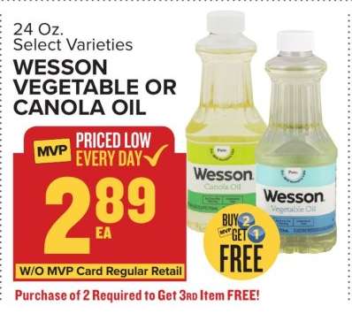 Wesson Vegetable or Canola Oil