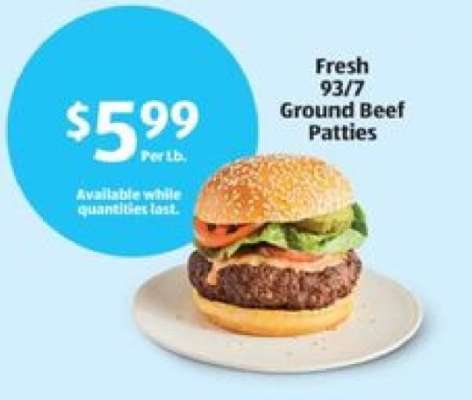 Fresh 93/7 Ground Beef Patties