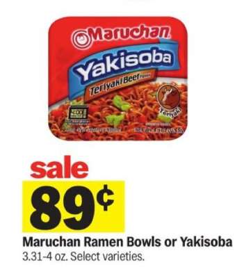 Maruchan Ramen Bowls or Yakisoba