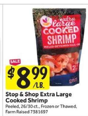 Stop & Shop Extra Large Cooked Shrimp